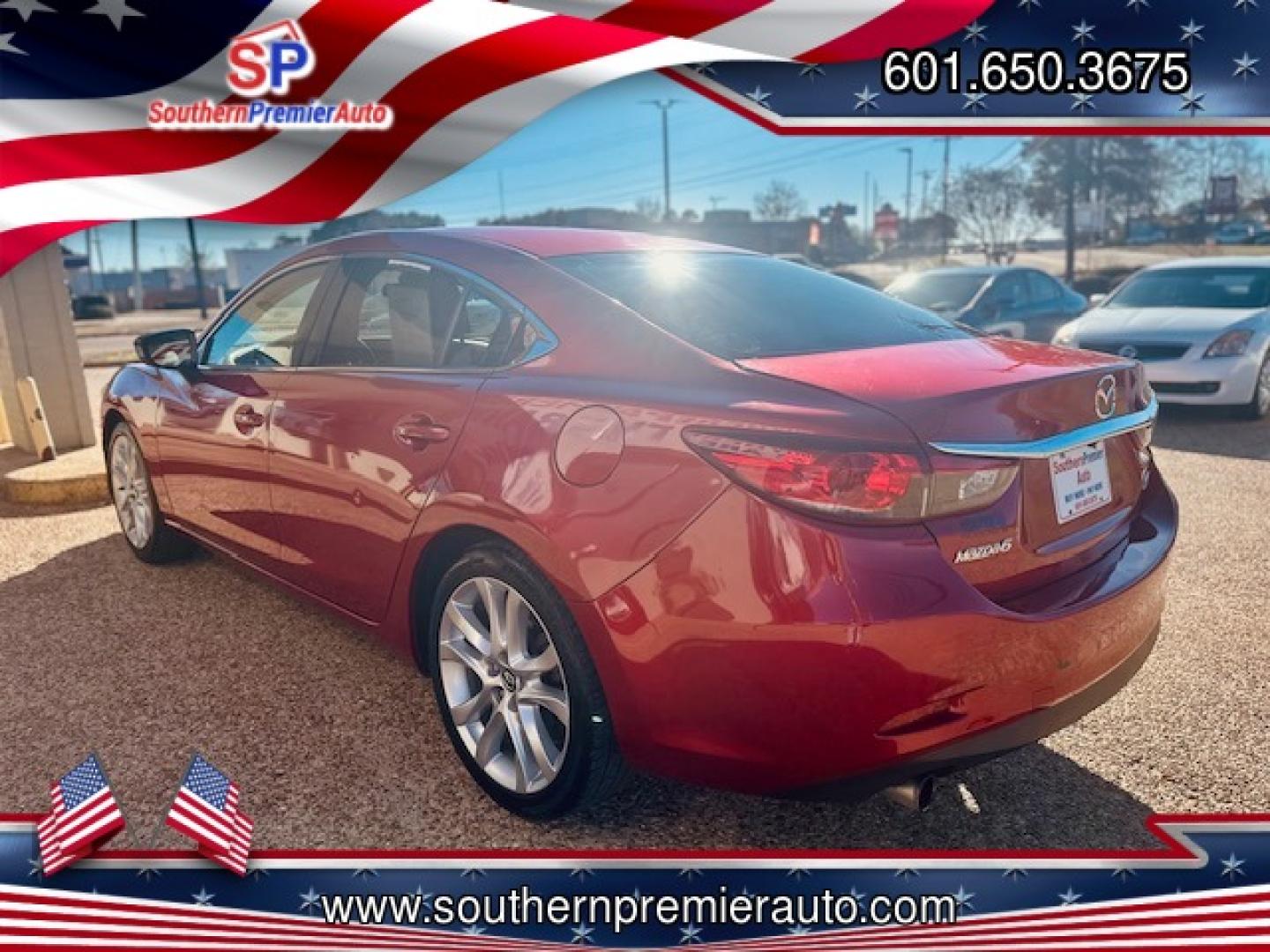 2014 RED MAZDA MAZDA6 TOURING (JM1GJ1V62E1) , located at 922 W. Beacon St., Philadelphia, MS, 39350, (601) 650-3675, 32.770447, -89.127151 - Photo#3